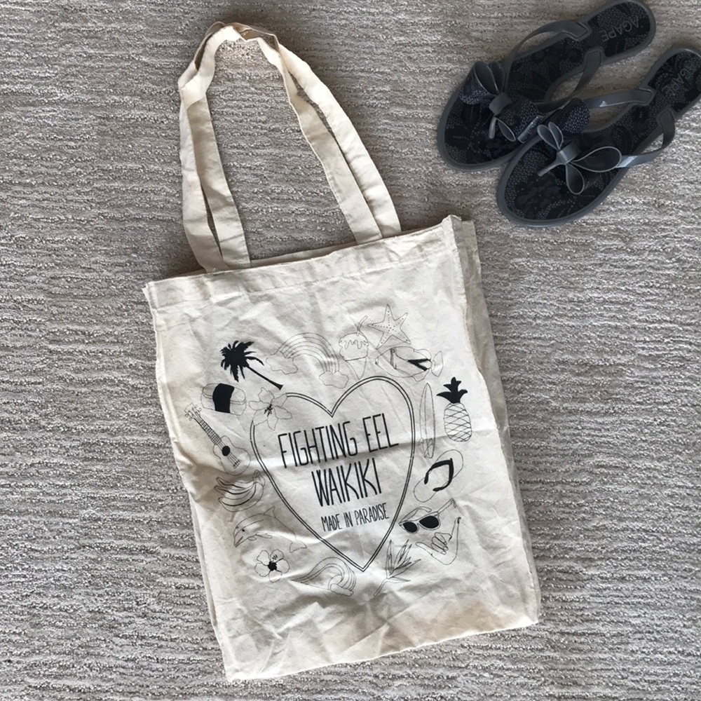 Fighting Eel Reusable Tote Bag - Picture 1 of 3